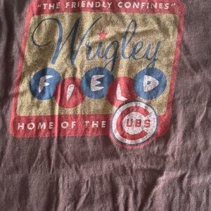 Wright & Ditson Brown Tee with Faded White Print